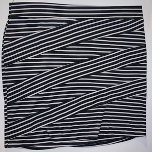 Striped illusion skirt